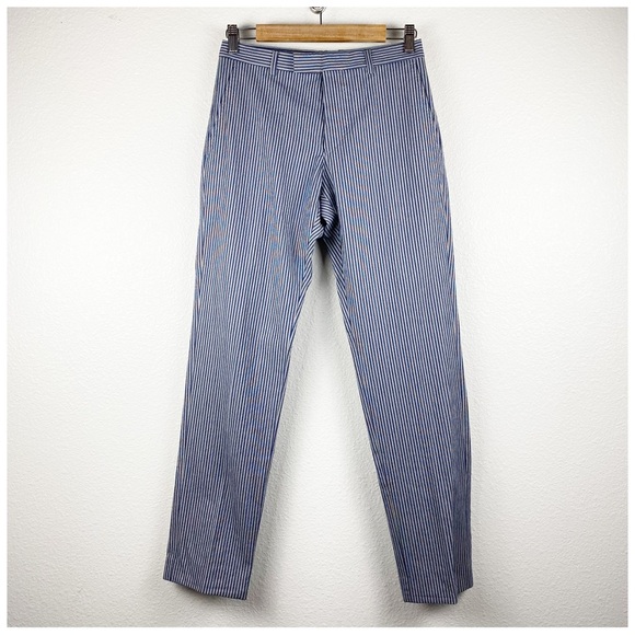 Gucci Blue Striped Trousers Size 44 - Picture 1 of 9
